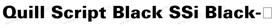 Quill Script Black SSi Black字体转换